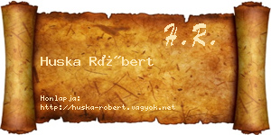 Huska Róbert névjegykártya